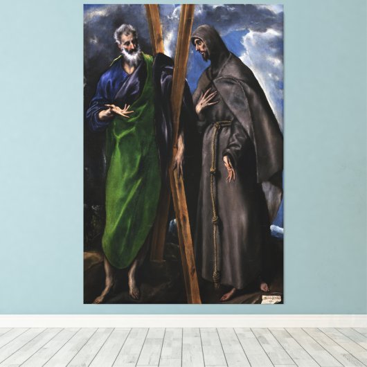 El Greco Christian Jesus Crucifix Painting Print  (Insitu (Houten vloer))