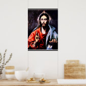 El Greco - Christus als redder, mooi kunstportret Poster (Keuken)