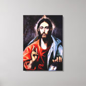 El Greco - Christus als Verlosser, kunstzinnig por Canvas Afdruk (Voorkant)