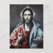El Greco Christus die de redder van de wereld vers Briefkaart (Voorkant)