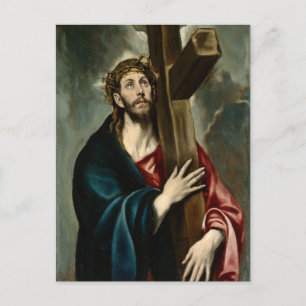 El Greco - Christus die het kruis draagt Briefkaart