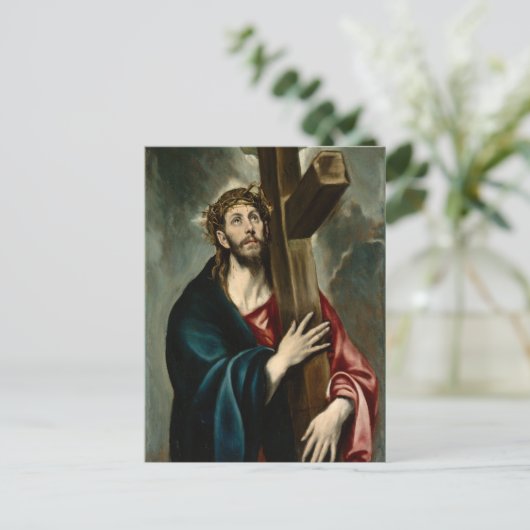El Greco - Christus die het kruis draagt Briefkaart (Staand voorkant)