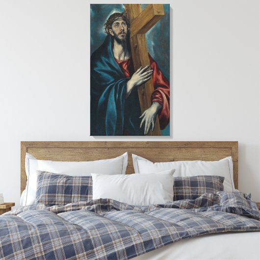 El Greco - Christus die het kruis draagt Canvas Afdruk (Insitu (Slaapkamer))
