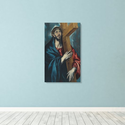 El Greco - Christus die het kruis draagt Canvas Afdruk (Insitu (Houten vloer))