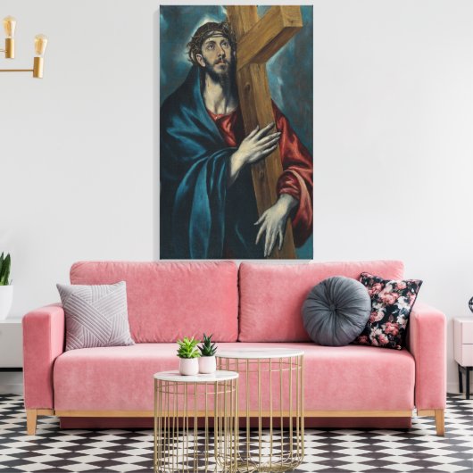 El Greco - Christus die het kruis draagt Canvas Afdruk (Insitu (Woonkamer))
