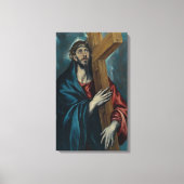 El Greco - Christus die het kruis draagt Canvas Afdruk (Voorkant)