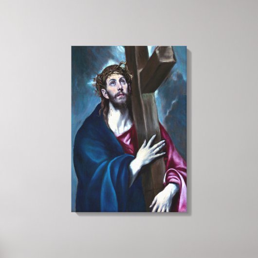 El Greco Christus die het kruis draagt Canvas Afdruk (Voorkant)