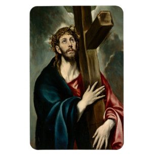 El Greco - Christus die het kruis draagt Magneet
