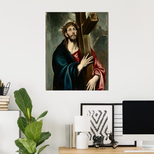 El Greco - Christus die het kruis draagt Poster (Thuiskantoor)