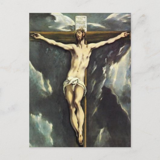 El Greco Christus op het Briefkaart (Voorkant)