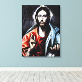 El Greco Christus Zegen Canvas Wrap (Insitu (Houten vloer))