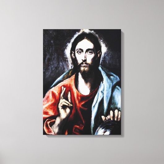 El Greco Christus Zegen Canvas Wrap (Voorkant)