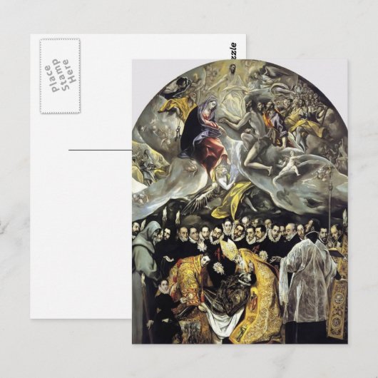 El Greco - De begrafenis van de graaf Orgaz Briefkaart (Voorkant / Achterkant)