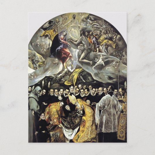El Greco - De begrafenis van de graaf Orgaz Briefkaart (Voorkant)