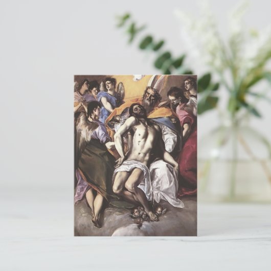 El Greco - De Heilige Drievuldigheid Briefkaart (Staand voorkant)