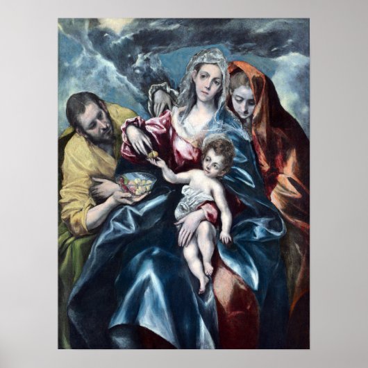 El Greco De Heilige Familie met Mary Magdalen Poster (Voorkant)