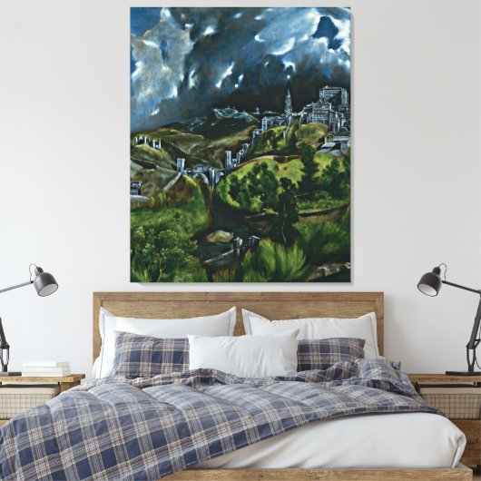 El Greco - Gezicht op Toledo Canvas Afdruk (Insitu (Slaapkamer))