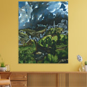 El Greco - Gezicht op Toledo Canvas Afdruk (Insitu (Woonkamer))