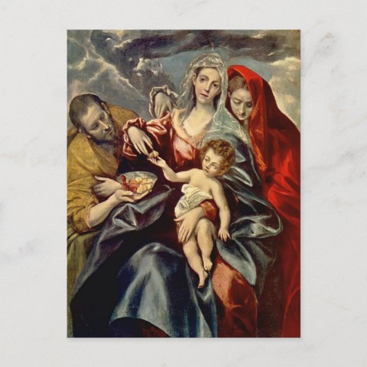 El Greco - Heilige Familie Briefkaart (Voorkant)