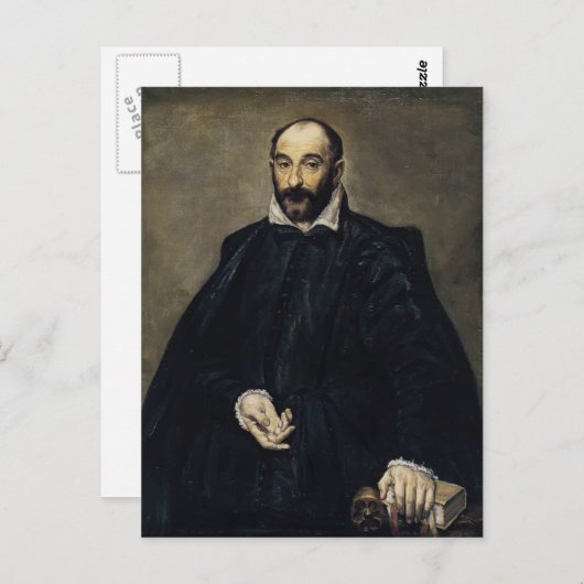 El Greco — Portret van een man (Andrea Palladio) Briefkaart (Voorkant / Achterkant)