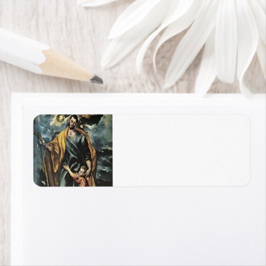El Greco- St. Joseph en het Christuskind Etiket (Insitu)