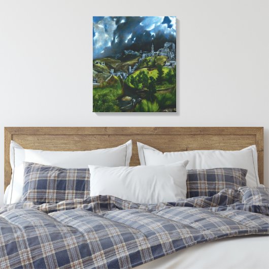 El Greco Uitzicht van Toledo Canvas Wrap (Insitu (Slaapkamer))