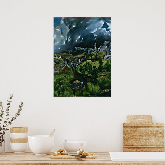 El Greco - Uitzicht van Toledo Poster (Keuken)