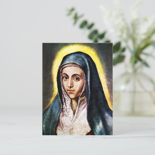 El Greco Virgin Mary Briefkaart (Staand voorkant)