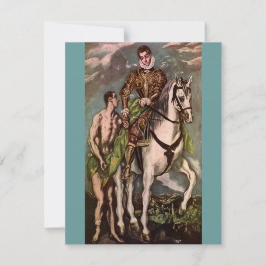 El Greco's Saint Martin en de Beggar, ongeveer 160 Kaart (Voorkant)