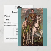 El Greco's Saint Martin en de Beggar, ongeveer 160 Kaart (Voorkant / Achterkant)