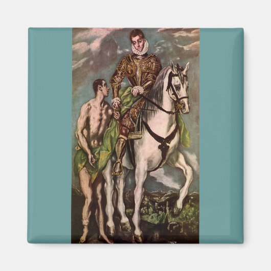 El Greco's Saint Martin en de Beggar, ongeveer 160 Magneet (Voorkant)