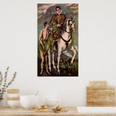 El Greco's Saint Martin en de Beggar, ongeveer 160 Poster (Keuken)