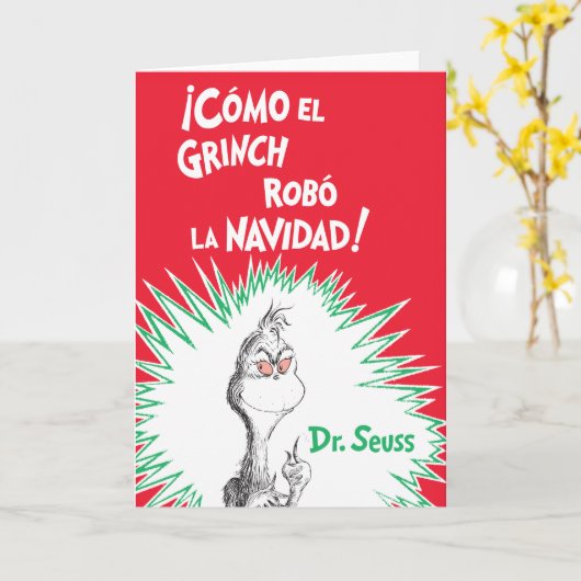 El Grinch Robó La Navidad Kaart (Gele Bloem)