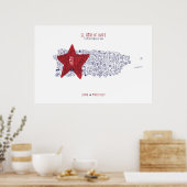 El Grito de Lares, Puerto Rico, wij houden van je Poster (Keuken)
