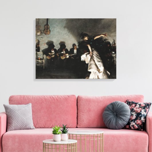 El Jaleo, 1882, van John Singer Sargent Canvas Afdruk (Insitu (Woonkamer))