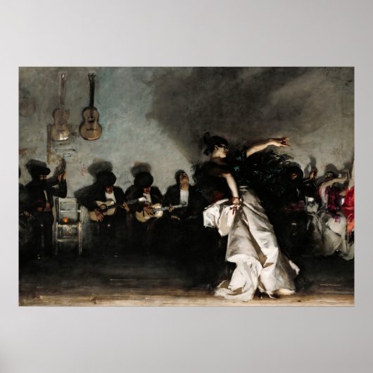 El Jaleo, 1882, van John Singer Sargent Poster (Voorkant)