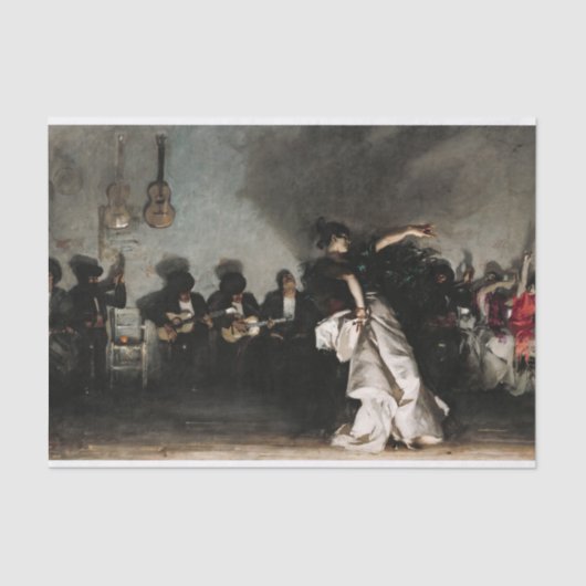 El Jaleo door John Singer Sargent Tissuepapier (Voorkant)