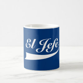 El Jefe in White Lettering Koffiemok