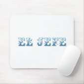 El Jefe logo Floreado blue azul Muismat (Met muis)