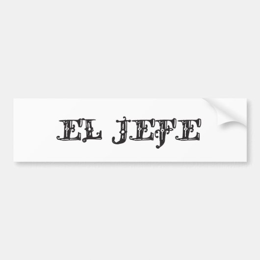 El Jefe logo Vaquero Cowboy Bumpersticker (Voorkant)