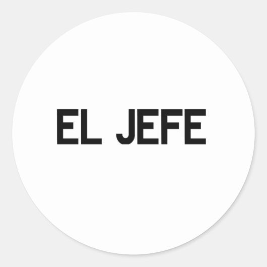 El Jefe Ronde Sticker (Voorkant)