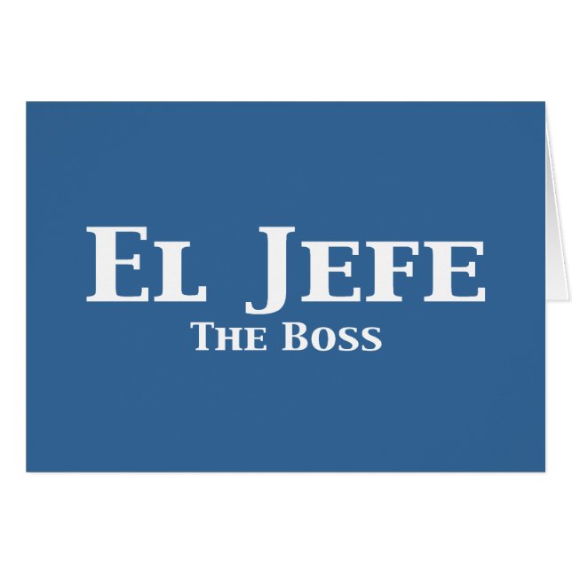 El Jefe The Boss Gifts (Voorkant Horizontaal)