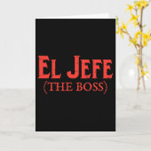 El Jefe The Boss Grappige Cinco De Mayo Feest Mexi Kaart (Gele Bloem)