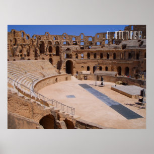El Jem Ancient Colosseum Amphitheater Tunesië Poster