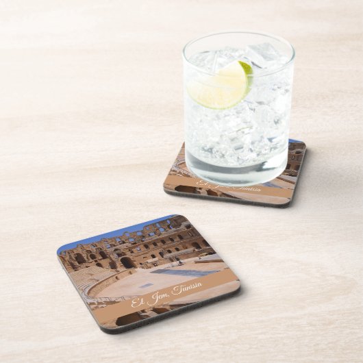 El Jem Gladiator Colosseum Tunesië Revel Souvenir Bier Onderzetter (Rechterzijde)