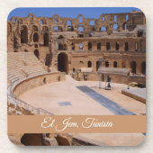 El Jem Gladiator Colosseum Tunesië Revel Souvenir Bier Onderzetter (Voorkant)