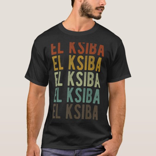 El Ksiba City Marokko Retro T-shirt (Voorkant)