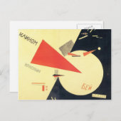 El Lissitzky - Beat de Whites met de rode rand Briefkaart (Voorkant / Achterkant)