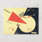 El Lissitzky - Beat de Whites met de rode rand Briefkaart (Voorkant)