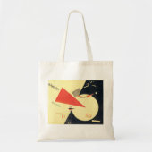 El Lissitzky - Beat de Whites met de rode rand Tote Bag (Voorkant)